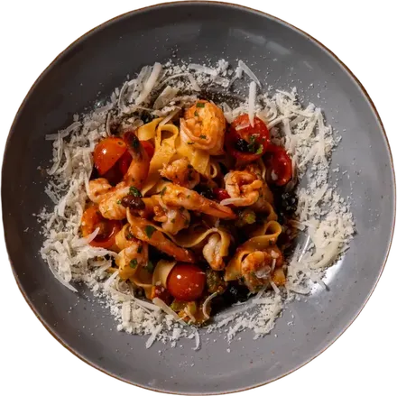 Fettuccine z krewetkami